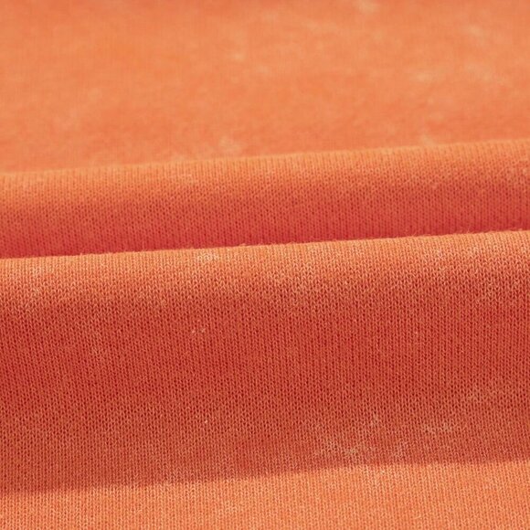 Orange Casual Women's Lantern Sleeve Button Half Placket Loose Sweatshirt - Picture 9 of 11